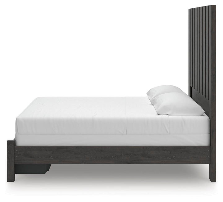 Fraluna King Panel Storage Bed - Dark Gray (8)