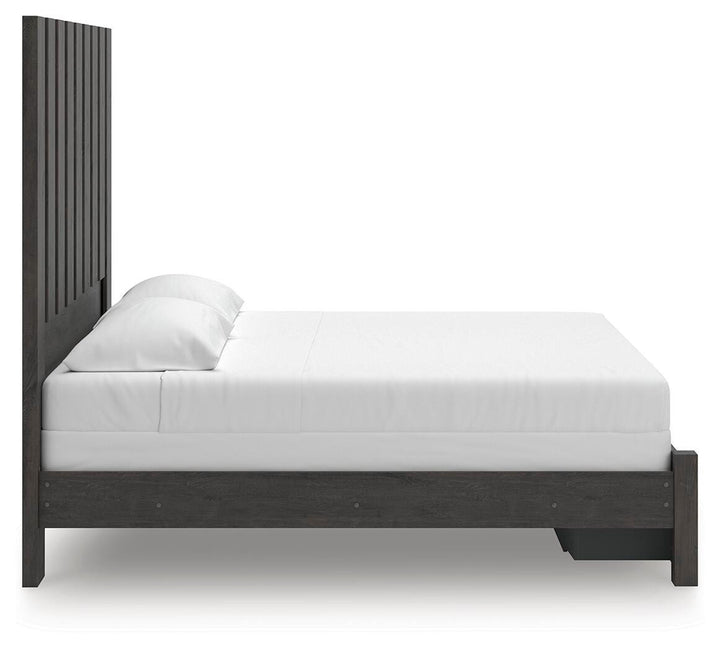 Fraluna King Panel Storage Bed - Dark Gray (9)