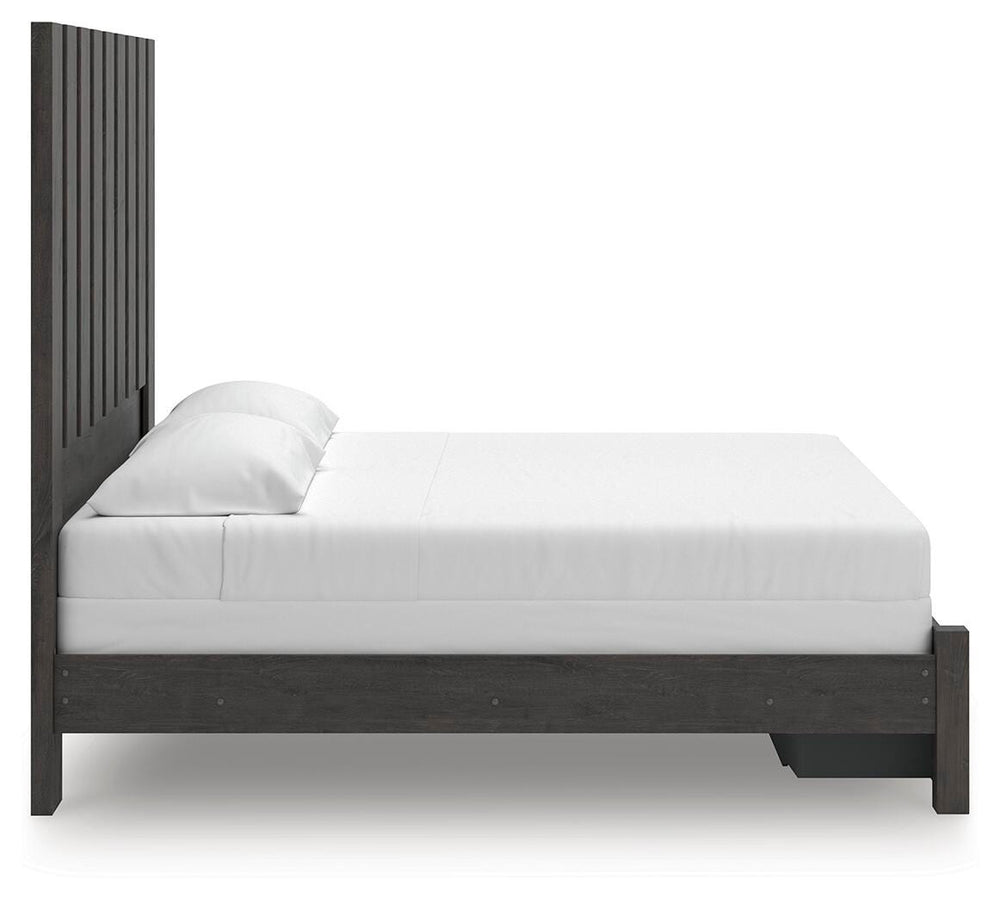 Fraluna King Panel Storage Bed - Dark Gray (9)