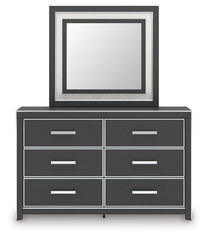 Zuraleus Queen Upholstered Bed, Dresser and Mirror (2)