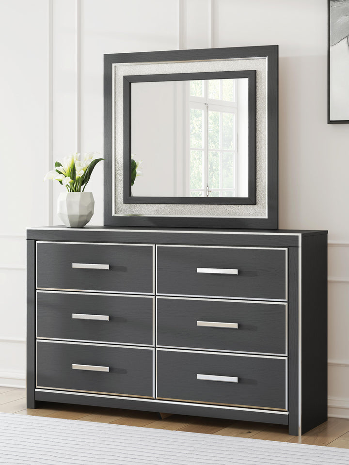 Zuraleus King Upholstered Bed, Dresser, Mirror and Nightstand