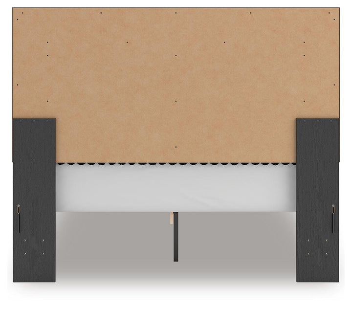 Zuraleus Queen Upholstered Panel Platform Bed - Black (4)
