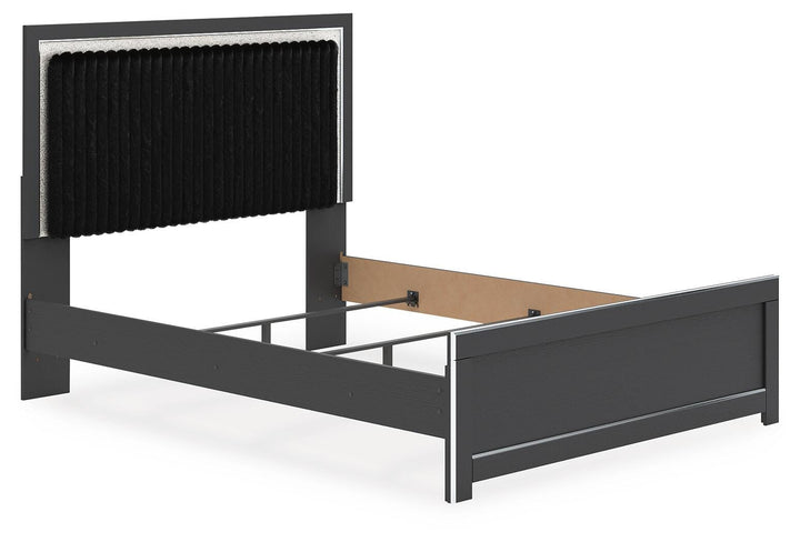 Zuraleus Queen Upholstered Panel Bed - Black (3)