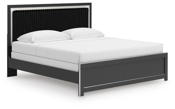 Zuraleus King Upholstered Panel Bed - Black (1)
