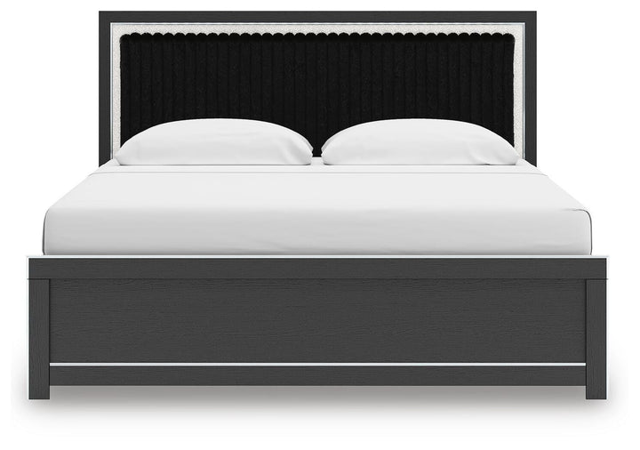 Zuraleus King Upholstered Panel Bed - Black (6)