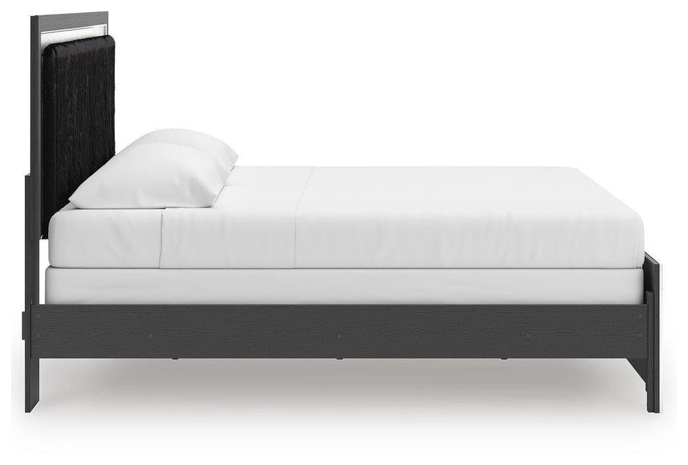 Zuraleus King Upholstered Panel Bed - Black (7)