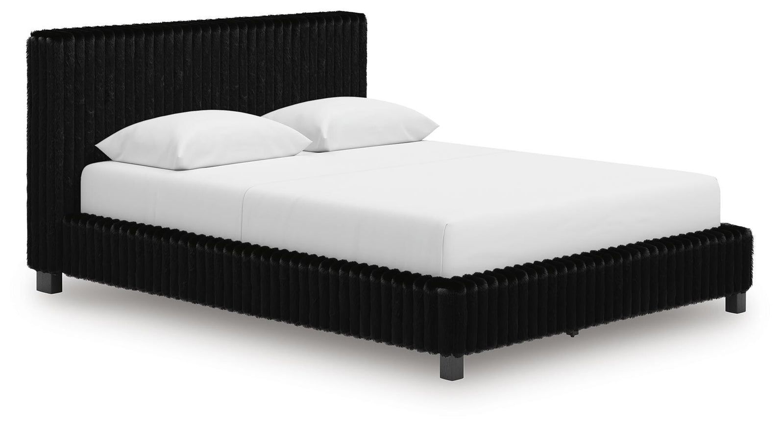 Zuraleus Queen Upholstered Bed - Black (1)