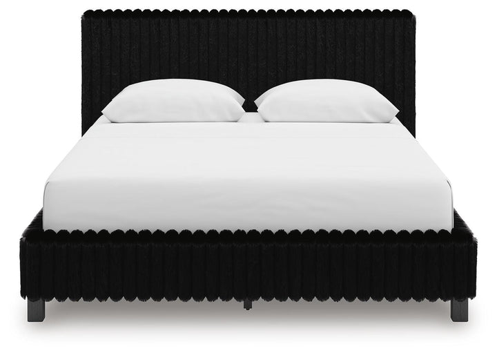 Zuraleus Queen Upholstered Bed - Black (5)