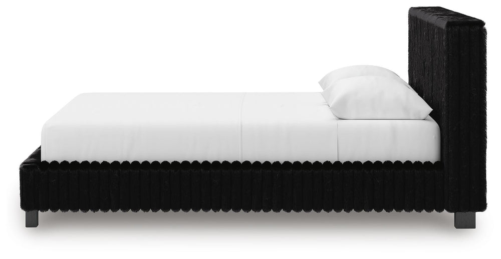 Zuraleus Queen Upholstered Bed - Black (7)
