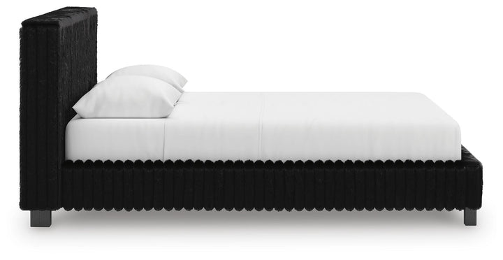 Zuraleus Queen Upholstered Bed - Black (8)