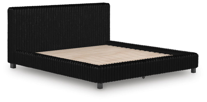 Zuraleus California King Upholstered Bed - Black (2)