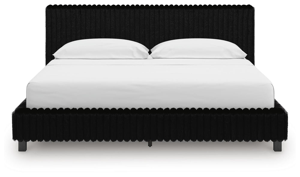 Zuraleus California King Upholstered Bed - Black (5)