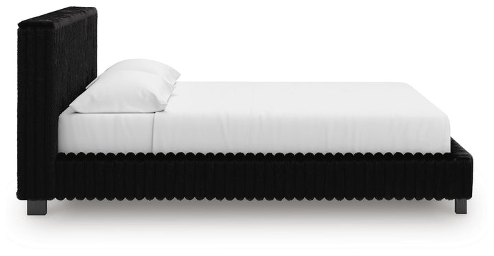 Zuraleus California King Upholstered Bed - Black (6)