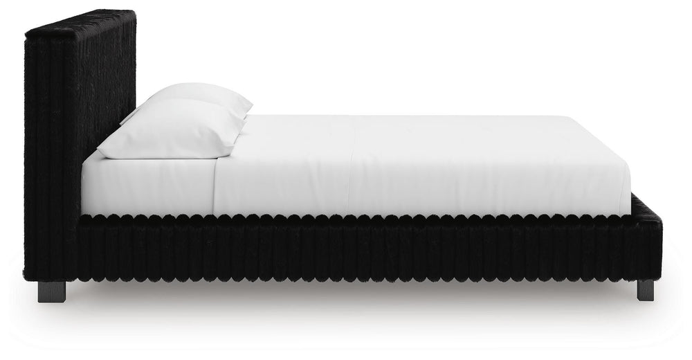 Zuraleus California King Upholstered Bed - Black (6)