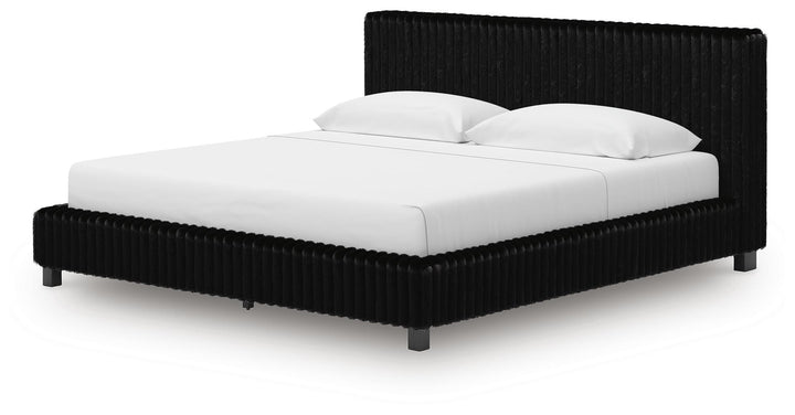 Zuraleus King Upholstered Bed - Black (4)