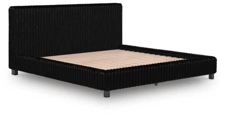 Zuraleus King Upholstered Bed - Black (3)