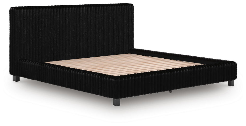 Zuraleus King Upholstered Bed - Black (3)