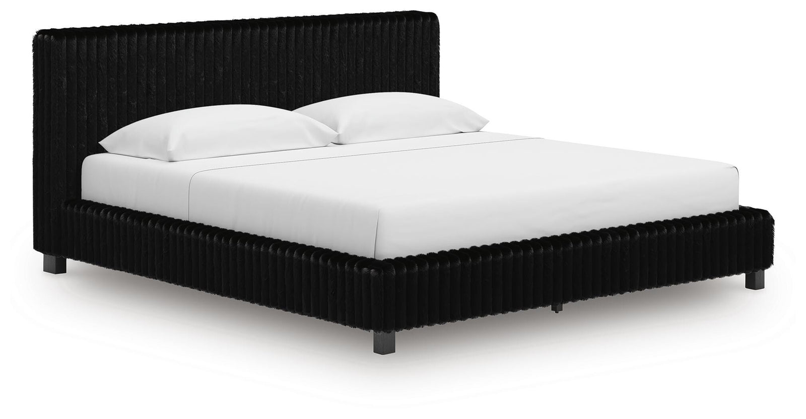 Zuraleus King Upholstered Bed - Black (1)
