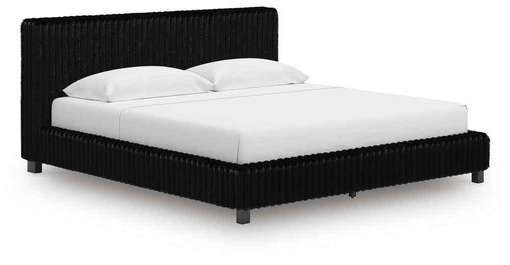 Zuraleus King Upholstered Bed - Black (1)