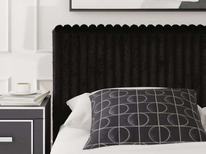 Zuraleus King Upholstered Bed - Black (9)