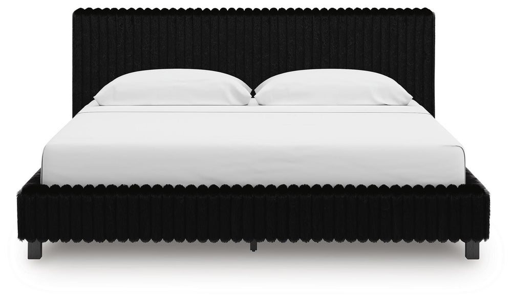Zuraleus King Upholstered Bed - Black (5)