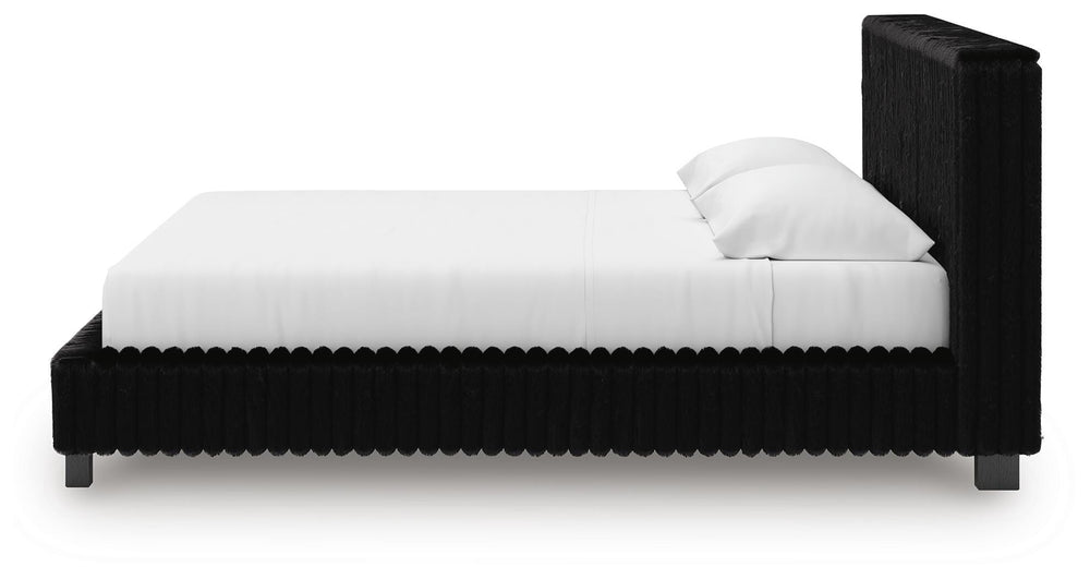 Zuraleus King Upholstered Bed - Black (7)