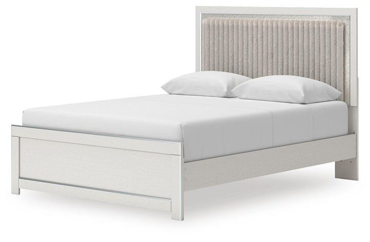 Zuraleus Queen Upholstered Panel Platform Bed, Dresser and Mirror (14)
