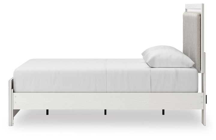 Zuraleus Queen Upholstered Panel Platform Bed, Dresser and Mirror (13)
