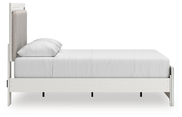 Zuraleus Queen Upholstered Panel Platform Bed - White (6)