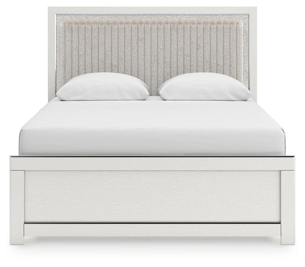 Zuraleus Queen Upholstered Panel Bed, Dresser and Mirror (9)