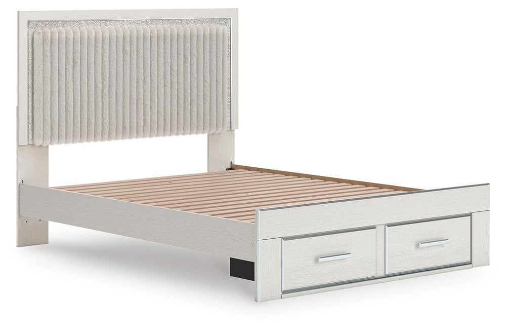 Zuraleus Queen Storage Bed, Dresser, Mirror and Nightstand - White (10)