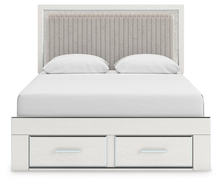 Zuraleus Queen Upholstered Panel Platform Storage Bed, Dresser and Mirror (9)