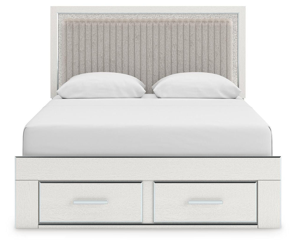 Zuraleus Queen Upholstered Panel Platform Storage Bed, Dresser and Mirror (9)