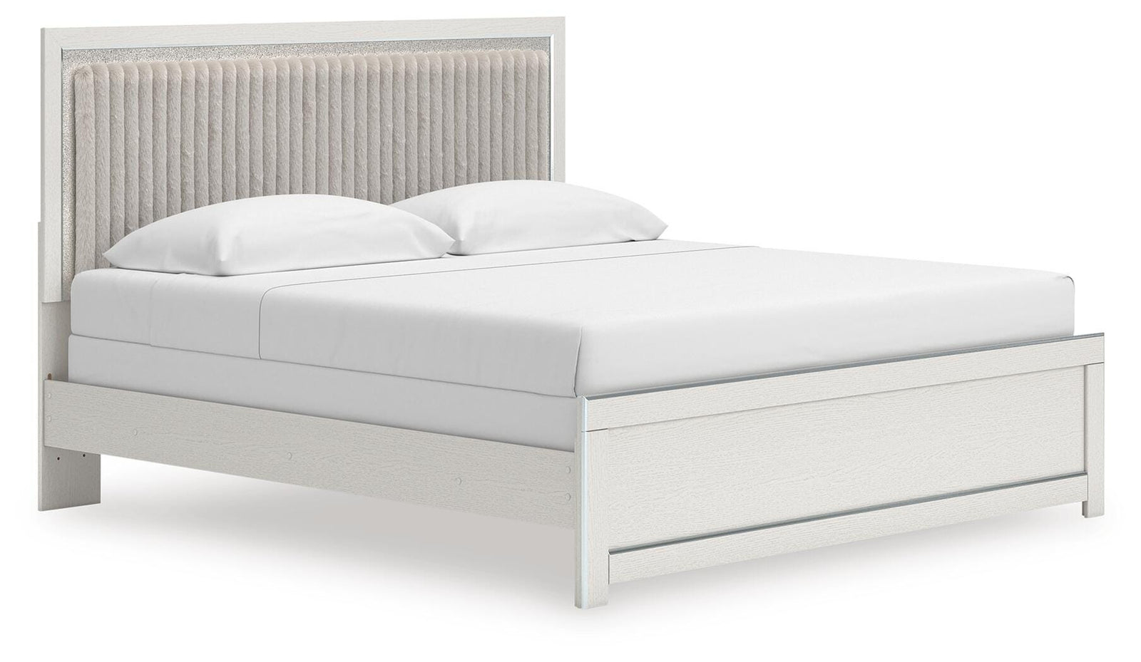 Zuraleus King Upholstered Panel Bed - White (1)