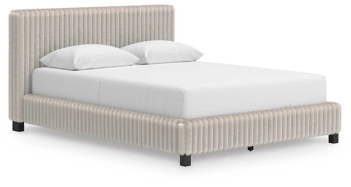 Zuraleus Queen Upholstered Bed - White (1)