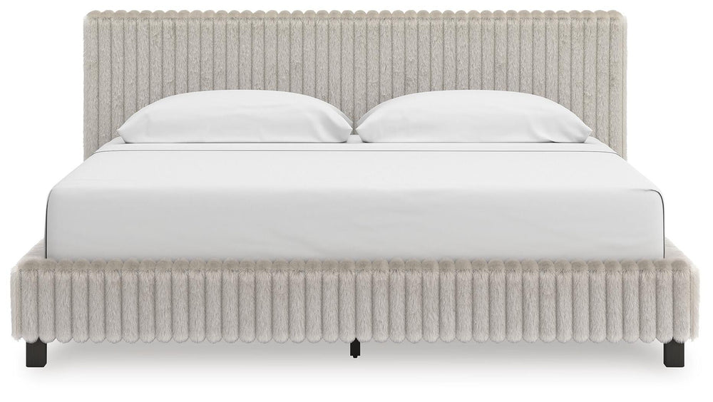 Zuraleus California King Upholstered Bed - White (2)
