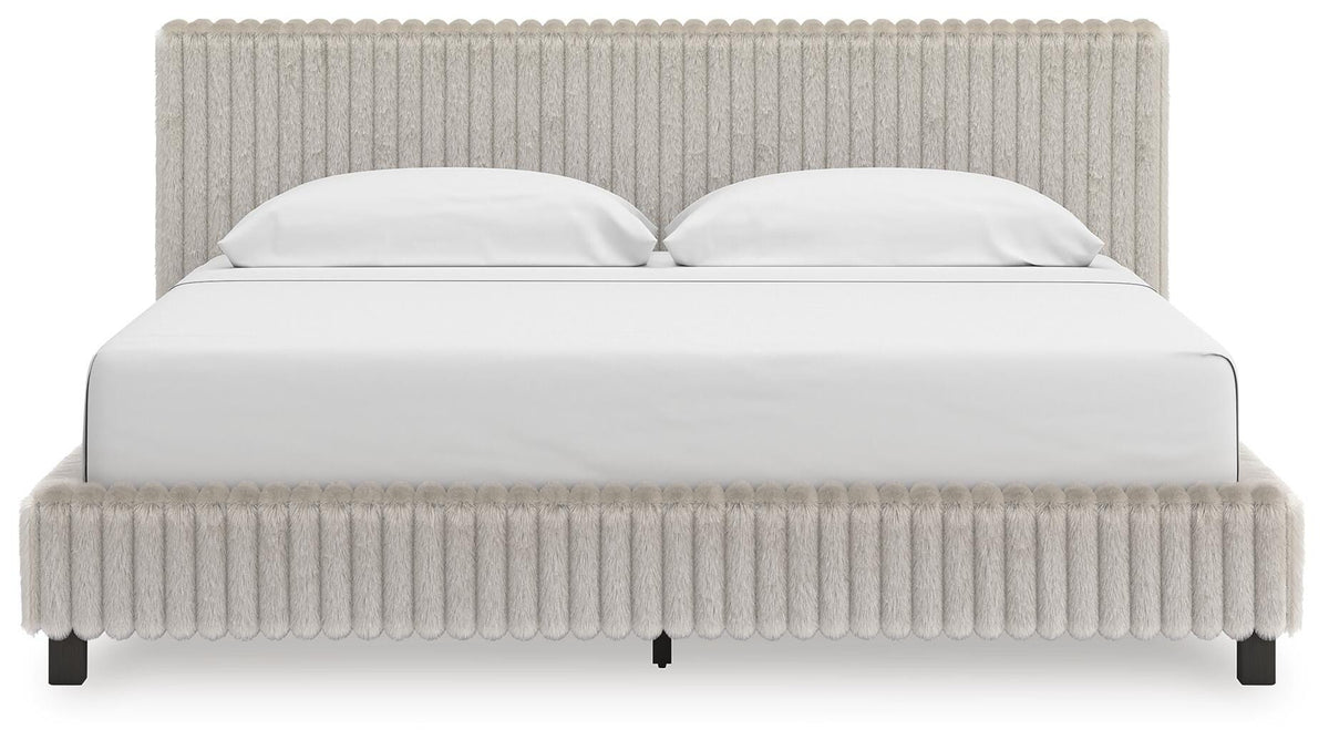 Zuraleus California King Upholstered Bed - White (2)