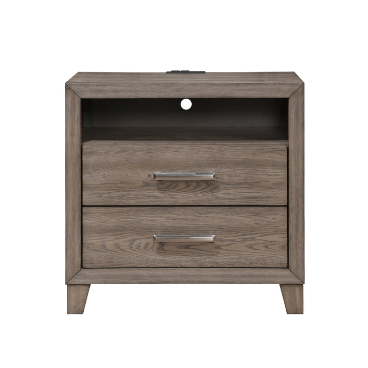 Harrisburg 2 Drawer Nightstand-Walnut