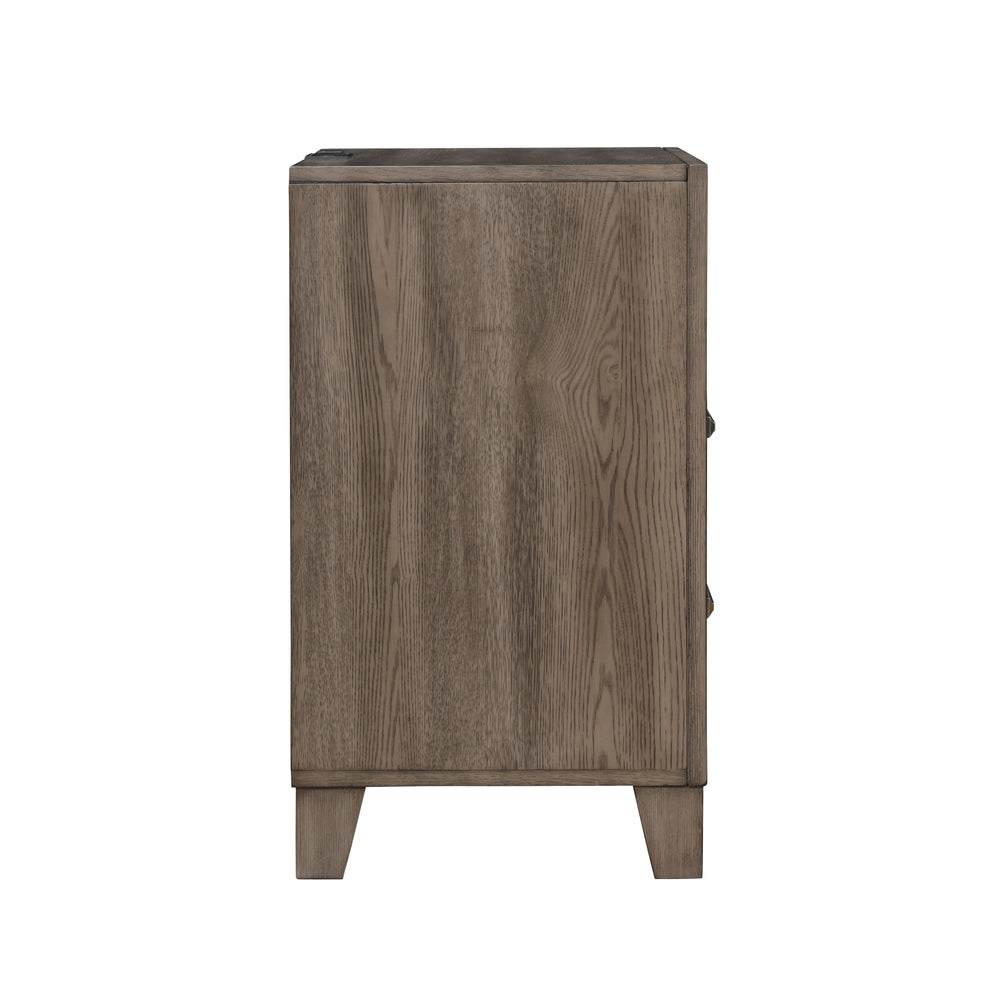 Harrisburg 2 Drawer Nightstand-Walnut