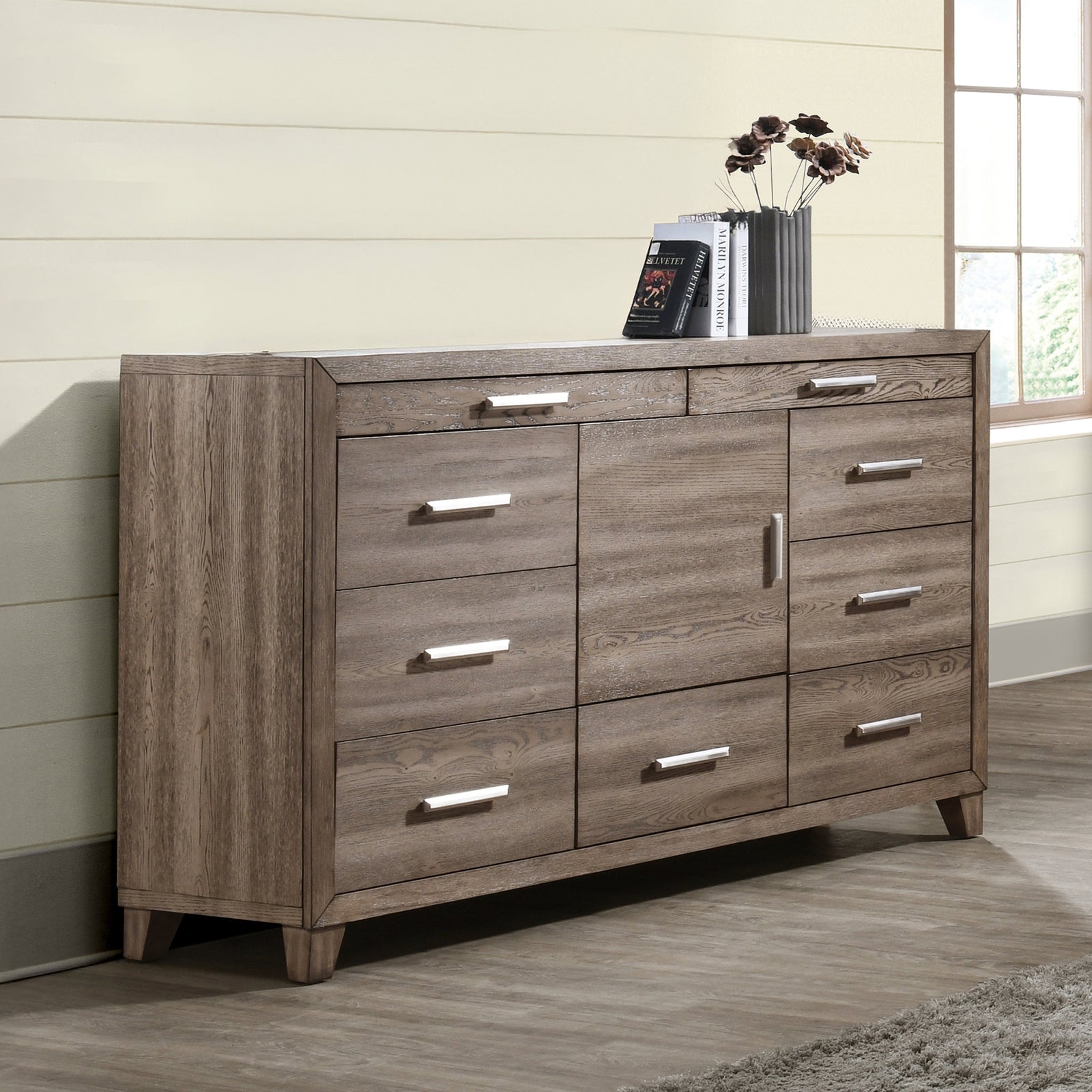 Harrisburg 9 Drawer Dresser-Walnut