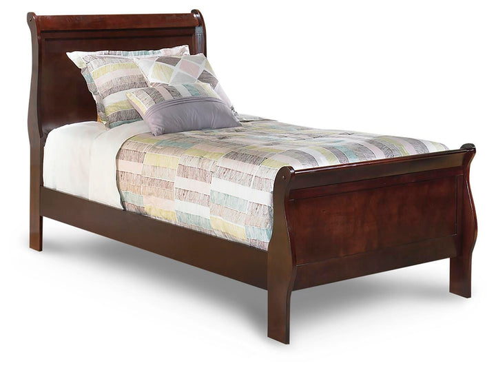 Alisdair Twin Sleigh Bed - Reddish Brown (1)