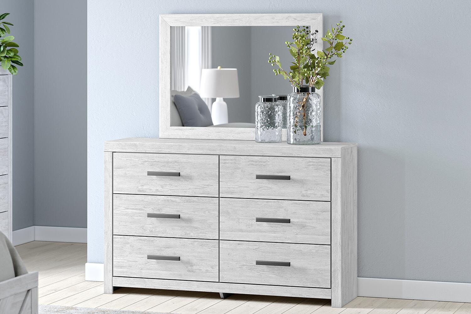 Cayboni Dresser and Mirror - White (2)