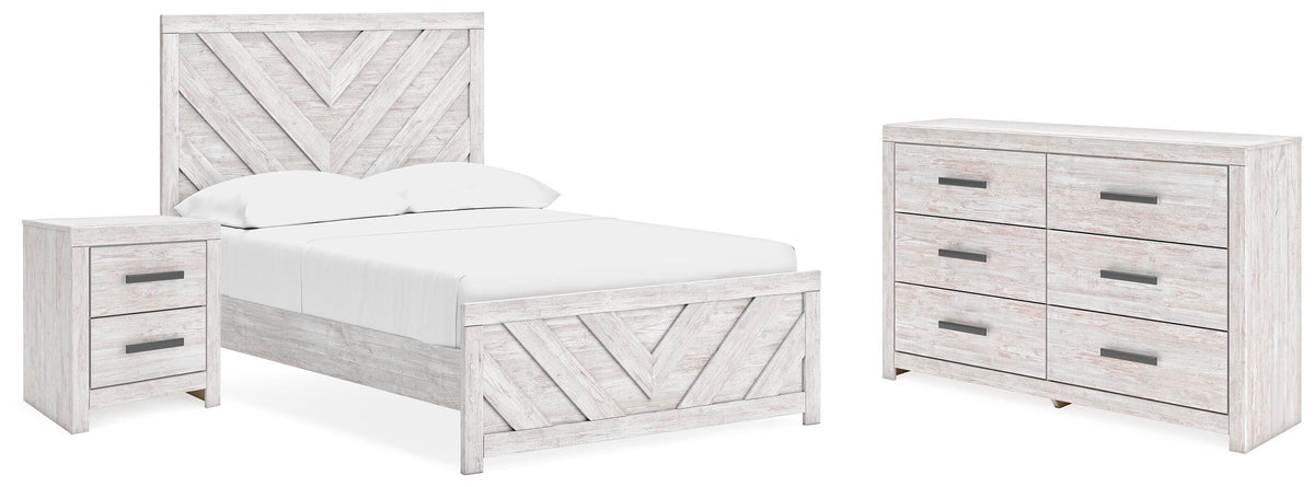 Cayboni Full Panel Bed, Dresser and Nightstand (1)