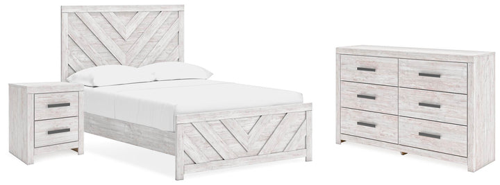 Cayboni Full Panel Bed, Dresser and Nightstand (1)