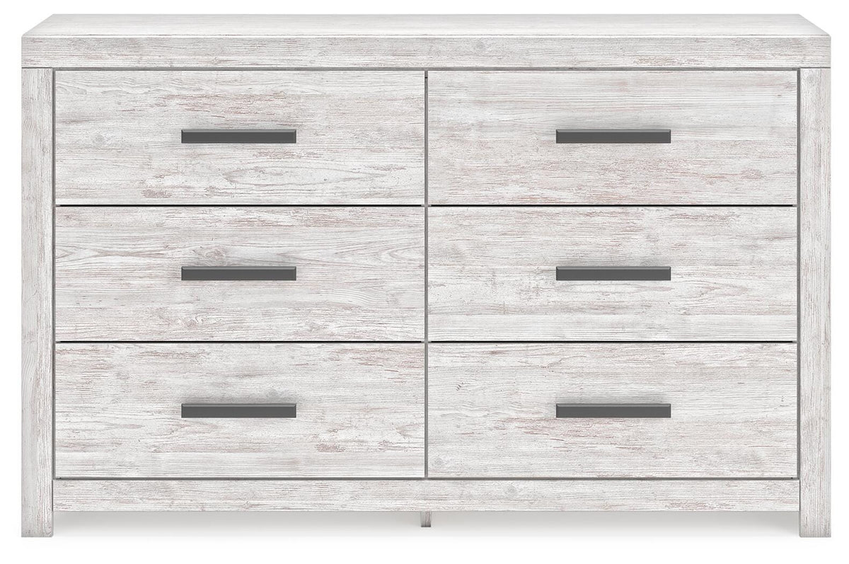 Cayboni Queen Panel Bed, Dresser and Nightstand - Whitewash (2)