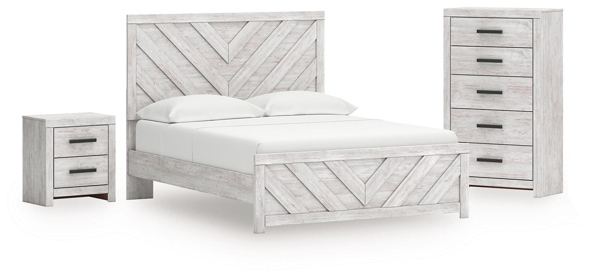 Cayboni Queen Panel Bed, Chest and Nightstand (1)