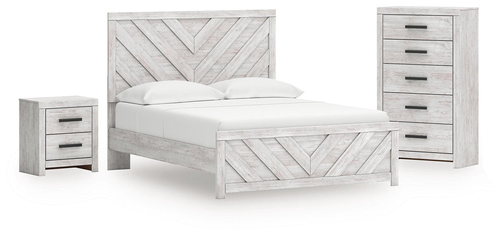 Cayboni Queen Panel Bed, Chest and Nightstand (1)