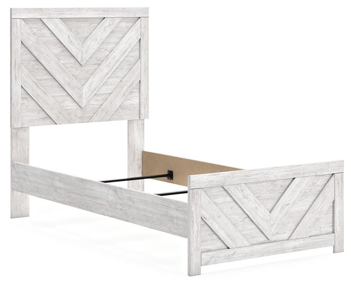 Cayboni Twin Panel Bed - White (3)