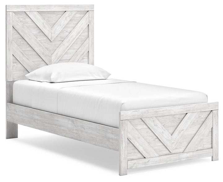 Cayboni Twin Panel Bed - White (1)