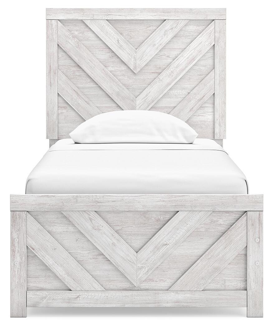 Cayboni Twin Panel Bed - White (5)